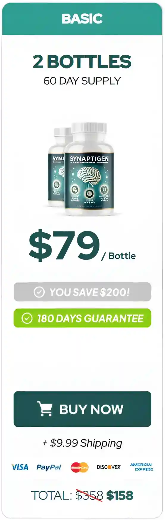 Synaptigen 2 bottle pricing